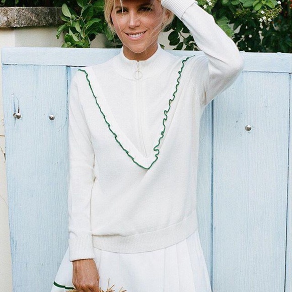 Tory Sport Performance Cashmere Ruffle 